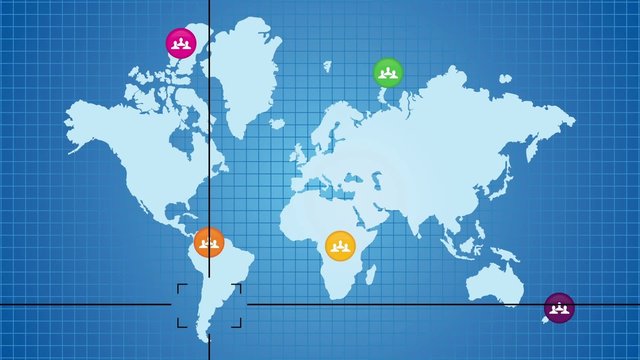 Growing social network around the world