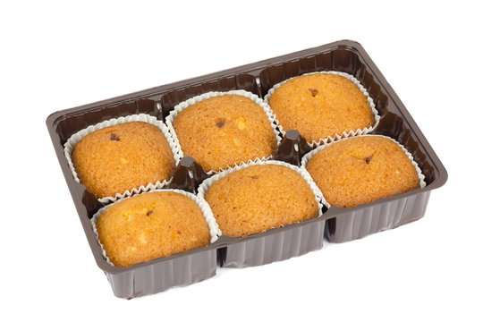 Small fruitcakes in container