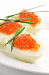 Appetizers with caviar