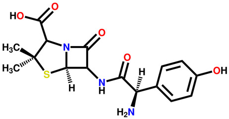Amoxicillin structural formula