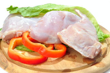 Raw rabbit meat