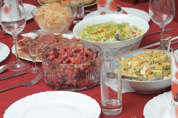 Table with food