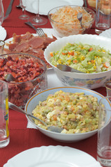 Table with food