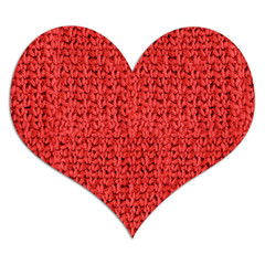 Red woolen heart