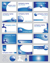 Plumbers business cards - obrazy, fototapety, plakaty