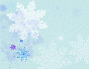 Snowflakes vector background