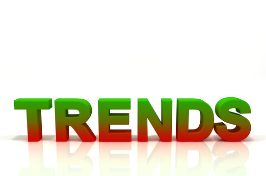 Schriftzug Trends rotgr&uuml;n