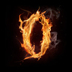 Fire alphabet number "0"
