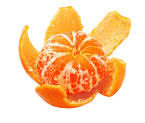 ripe tangerine peel with purified