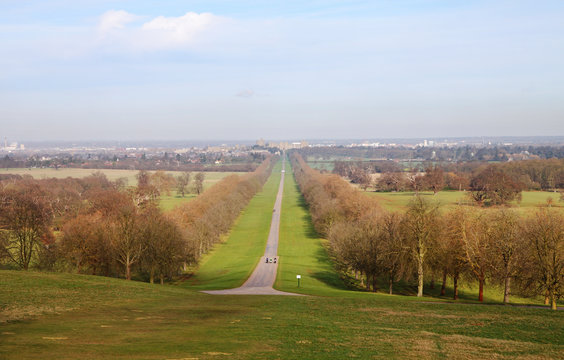 The Long Walk and Windsor Castle in Winter