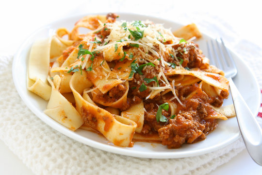 Pappardelle Pasta with Meat Sauce