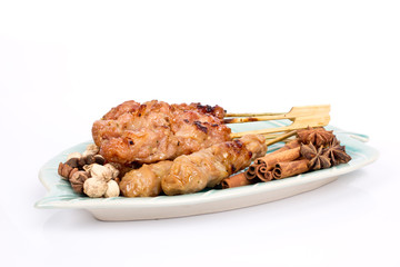 Thai style grilled pork (Moo Ping) 