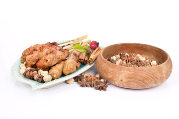 Thai style grilled pork (Moo Ping) 