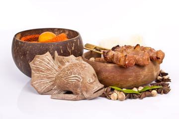 Thai style grilled pork (Moo Ping) 