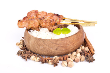 Thai style grilled pork (Moo Ping) 