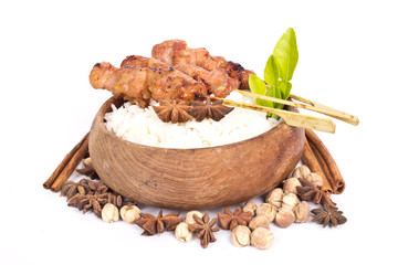 Thai style grilled pork (Moo Ping) 