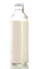 Bottle of milk isolated on white