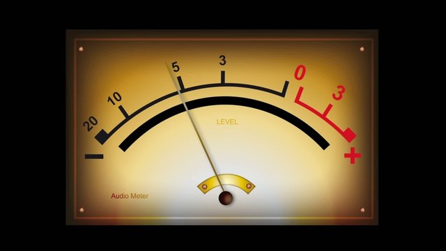 Analog mono audio meter