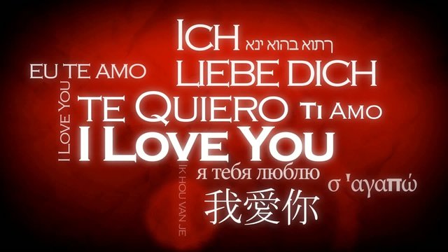 I love you international tag cloud traduction animation