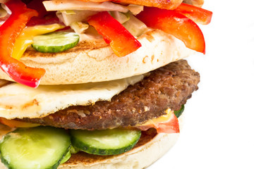 hamburger isolated on white
