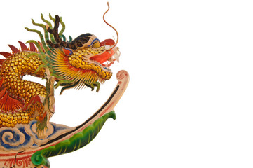 Fototapeta premium Dragon Statue on the roof