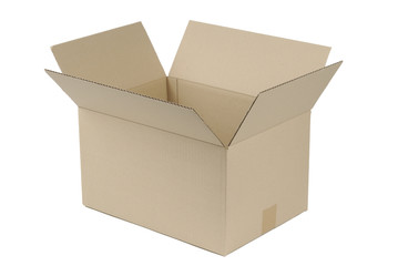 Caja de cartón abierta