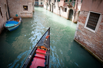 Typical Gondola in Venice, Italy.