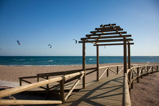 Los Caños beach in Andalusia, Spain