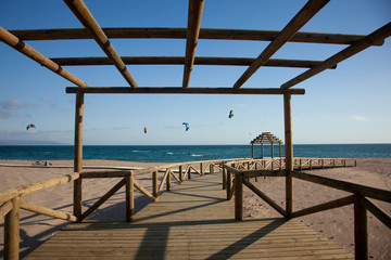 Los Caños beach in Andalusia, Spain