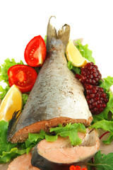 alaskan salmon and vegetables
