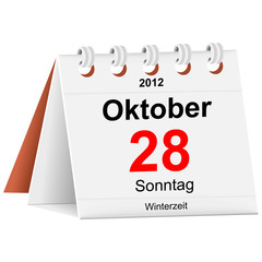 Kalender - 28.10.2012 - Winterzeit
