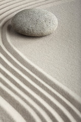 zen sand stone garden