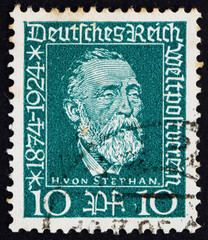 Postage stamp Germany 1924 Dr. Heinrich von Stephan