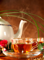 tè caldo aromatizzato