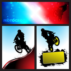 Vector motocross Collection background