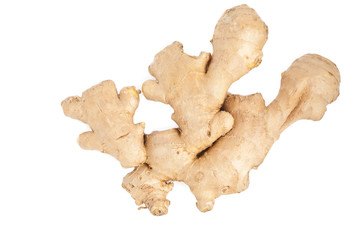 Ginger with slices isolated