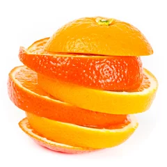 Deurstickers Plakjes fruit Oranje