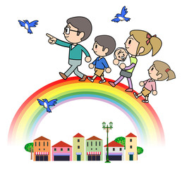 Obraz na płótnie Canvas Rainbow Family