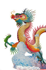 Isolated Dragon on white background with clipping path