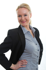 Pretty caucasian blond businesswoman