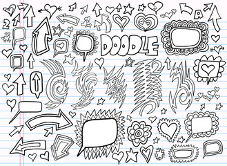 Notebook Doodle Design Elements Vector Set