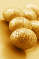 Golden Easter eggs