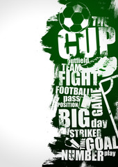 Fototapeta premium Grunge soccer background (flyer, website, leaflet, magazine)