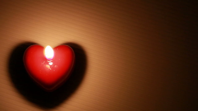 Happy Valentine's day - A candle in the shape of the heart