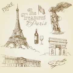 Photo sur Plexiglas Illustration Paris france, paris collection