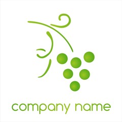 bunch of grapes, wine, business logo