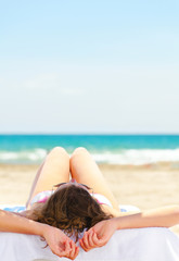 Fototapeta premium woman on beach