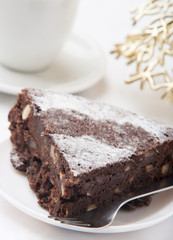 slices of chocolate cake