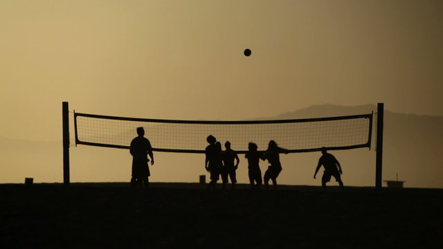 Volleyball Game Silhouette