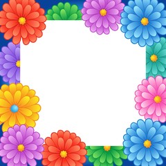 Frame with flower theme 1